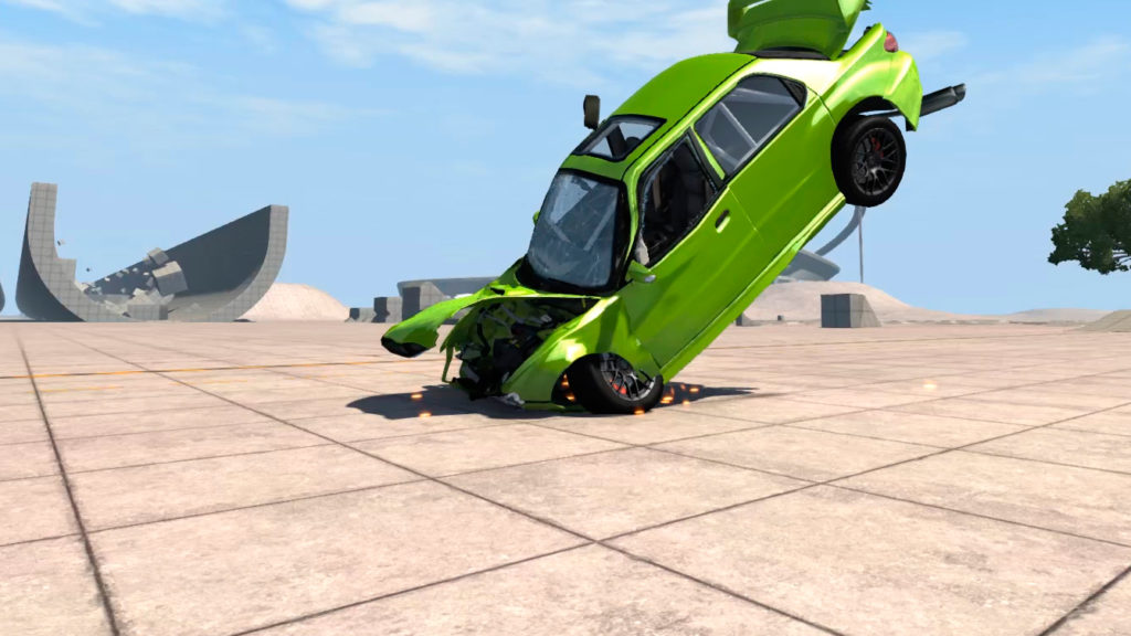 Игровой процесс в BeamNG Drive на iPhone или iPad