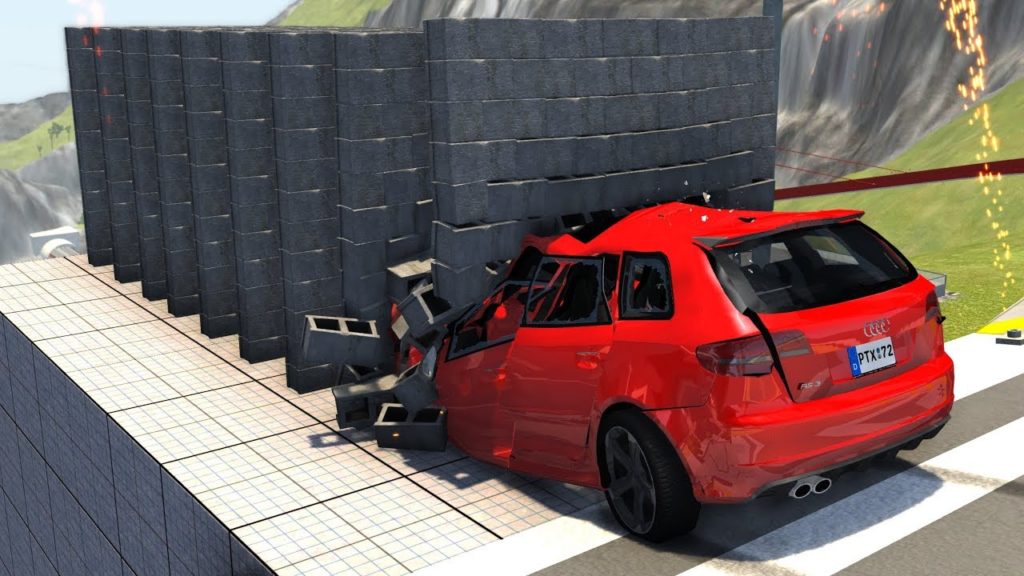 Удар об стены в BeamNG.drive на Android