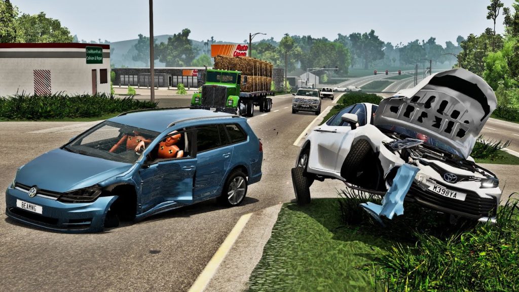 Столкновение в BeamNG.drive на ПК